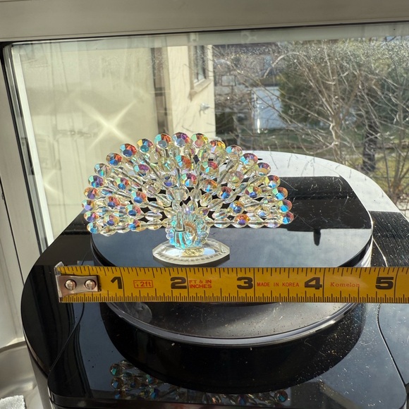 Crystal Peacock Figurine - Iridescent - Picture 6 of 7